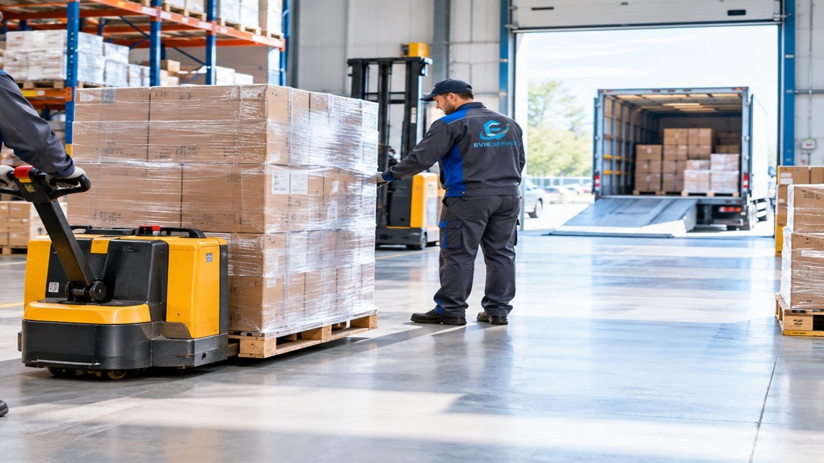 Déchargement et accès à un camion